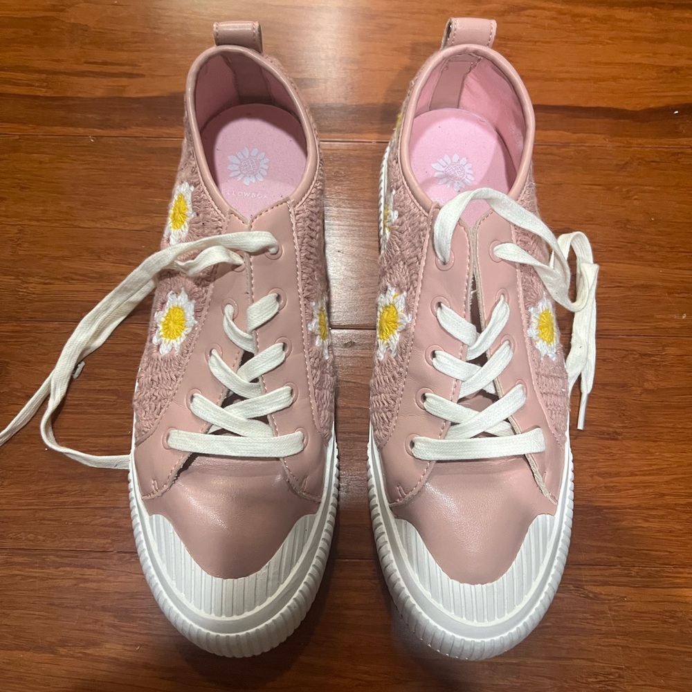 Yellow Box Ginnie Crochet Sneaker Size 11
